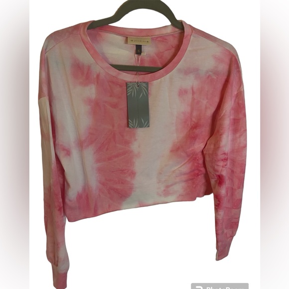 Women Pink Tie Dye long sleeve shirt_XS - Picture 2 of 4